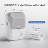 NIIMBOT THERMAL LABEL PRINTER B1 2-INCH WHITE GREY