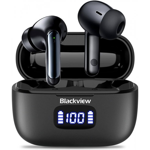 BLACKVIEW BT5.3 ANC+4MIC AIRBUDS 8 WITH CHARGING DOCK BLACK