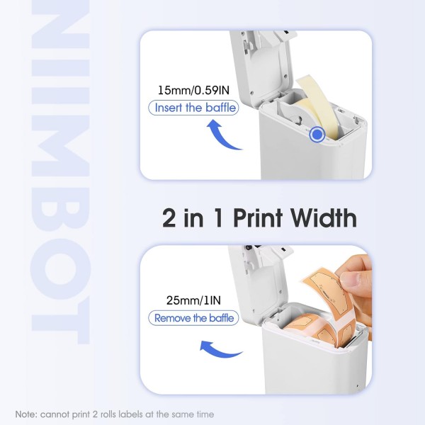 NIIMBOT THERMAL LABEL PRINTER D101 1-INCH WHITE