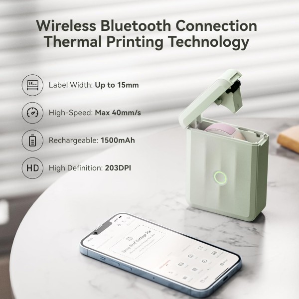 NIIMBOT THERMAL LABEL PRINTER D110-M 0.5-INCH GREEN