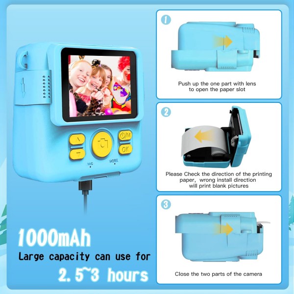 LAMTECH KID INSTANT CAMERA WITH FLASH BLUE