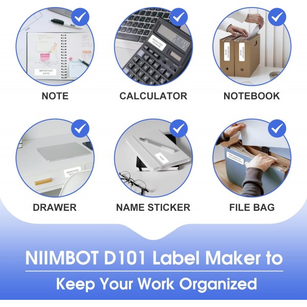 NIIMBOT THERMAL LABEL PRINTER D101 1-INCH WHITE