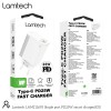 LAMTECH MULTIFUNCTIONAL WALL SOCKET 1xSCHUKO 2xUSB 1xTYPE-C PD20W