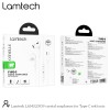 LAMTECH TYPE-C MOBILE EARPHONES WITH MICROPHONE WHITE