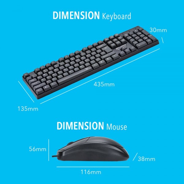 ALCATROZ SILENT KEYBOARD AND MOUSE XPLORER C3500 BLACK