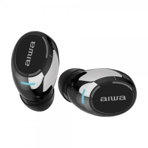 AIWA PREMIUM METAL TWS IN-EARPHONE WITH APT-X TECHNOLOGY & DEEP BASS SOUND QUALITY BLACK