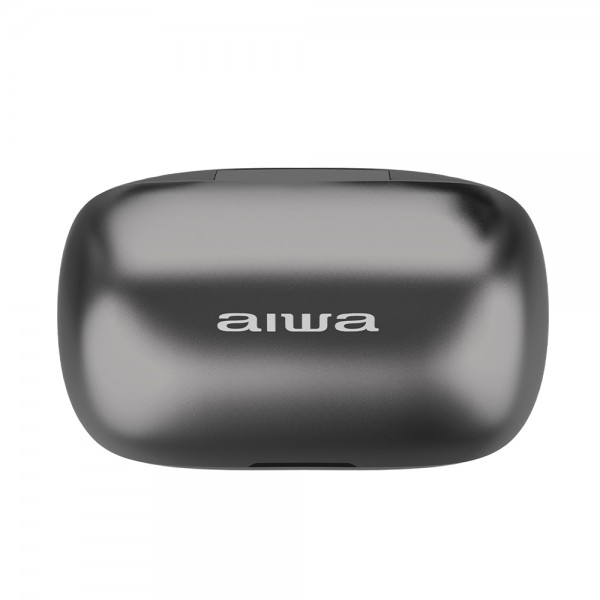 AIWA PREMIUM METAL TWS IN-EARPHONE WITH APT-X TECHNOLOGY & DEEP BASS SOUND QUALITY BLACK