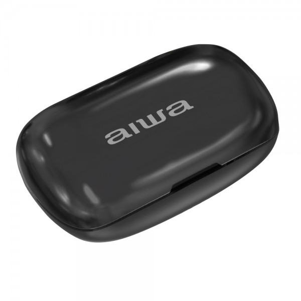 AIWA PREMIUM METAL TWS IN-EARPHONE WITH APT-X TECHNOLOGY & DEEP BASS SOUND QUALITY BLACK