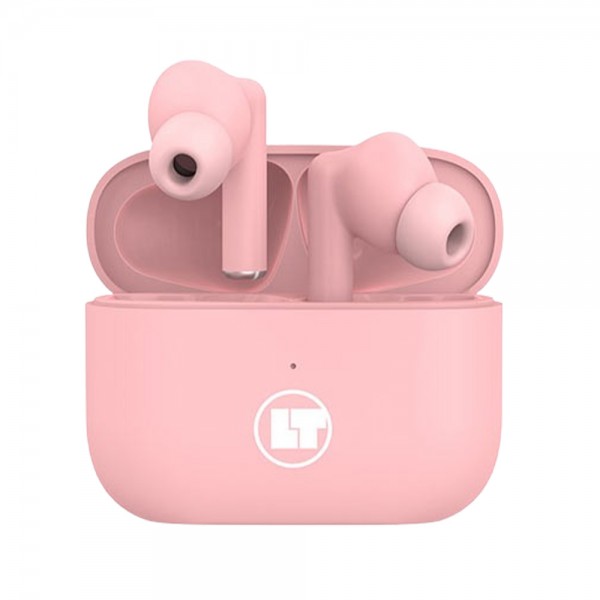 LAMTECH BLUETOOTH 5.0 TWS EARPHONES WITH CHARGING DOCK PINK