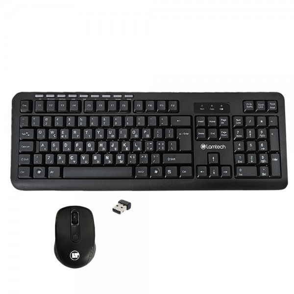 LAMTECH WIRELESS MULTIMEDIA KEYBOARD AND MOUSE GR LAYOUT BLACK