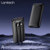 LAMTECH ULTRA-THIN POWERBANK WITH TYPE-C & LIGHTNING CABLES 10000mAh 22.5W BLACK