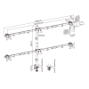 SBOX TABLE STAND FOR 6 MONITORS 17'-32' VESA 100x100 MAX