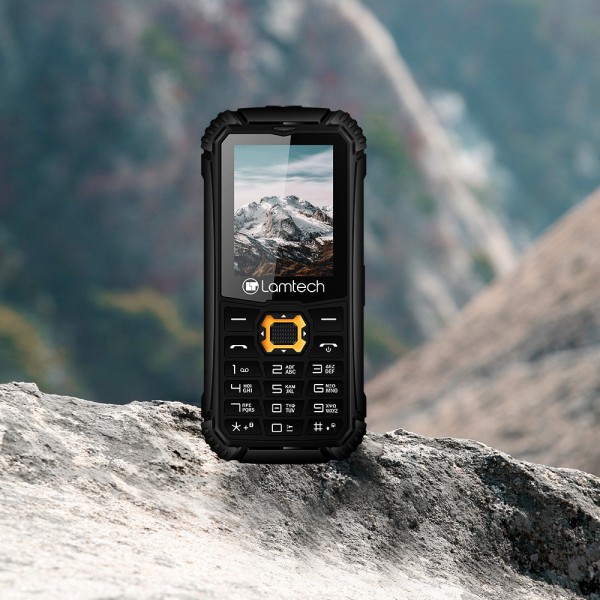 LAMTECH 2G DUAL SIM RUGGED PHONE 1800MAH BLACK/ORANGE