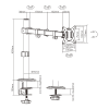 GEMBIRD ADJUSTABLE DESK DISPLAYMOUNTING ARM 17'-32'