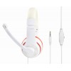 GEMBIRD JACK STEREO HEADSET WHITE WITH RED RING