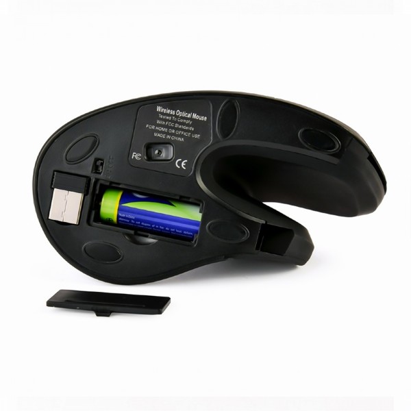 GEMBIRD ERGONOMIC WIRELESS 6-BUTTON OPTICAL MOUSE BLACK