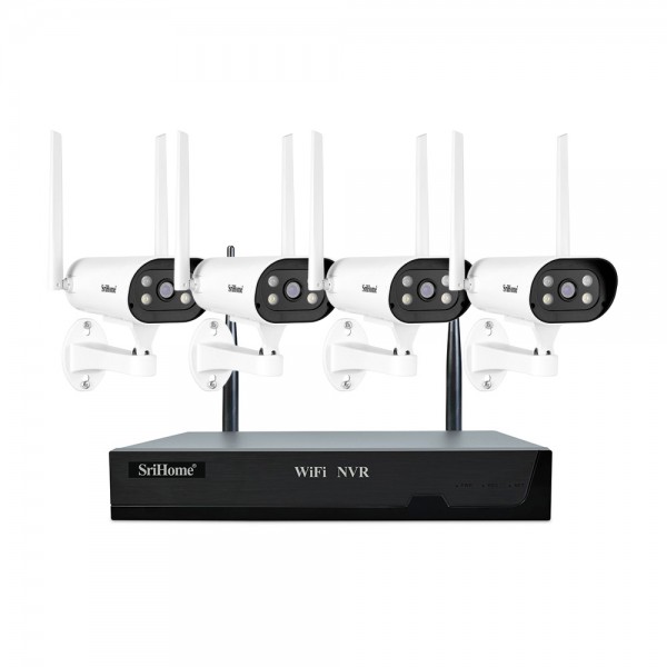 SRIHOME 2MP 8-CHANNEL WIRELESS VIDEO RECORDER WITH 4 IP CAMERAS