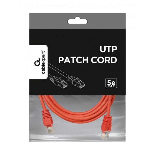 CABLEXPERT CAT5E UTP PATCH CORD 3M RED