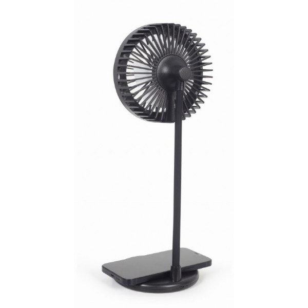 GEMBIRD DESKTOP FAN WITH LED LAMP AND WIRELESS CHARGER