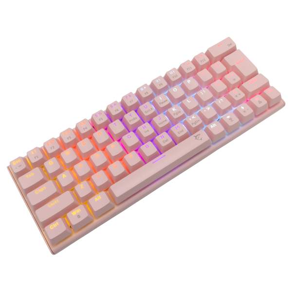 WHITE SHARK MECHANICAL KEYBOARD US BLUE SWITCH WAKIZASHI PINK