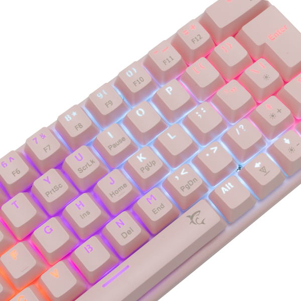 WHITE SHARK MECHANICAL KEYBOARD US BLUE SWITCH WAKIZASHI PINK