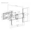 GEMBIRD FULL MOTION TV WALL MOUNT 60'-120'