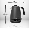 ADLER 1,7L STEEL ELECTRIC KETTLE WITH LCD AND TEMPERATURE CONTROL GREY