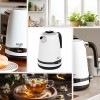 ADLER 1,7L STEEL ELECTRIC KETTLE WITH LCD AND TEMPERATURE CONTROL WHITE