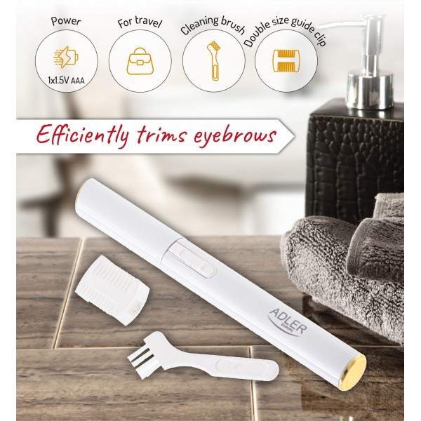 ADLER EYEBROWN TRIMMER WHITE