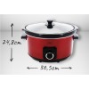 ADLER SLOW COOKER 5.8L RED