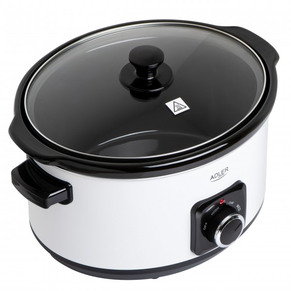 ADLER SLOW COOKER 5.8L WHITE