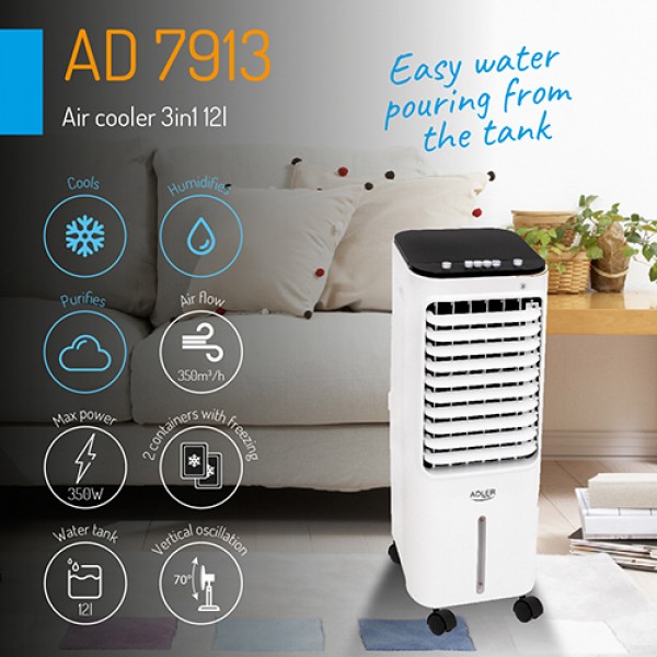 ADLER 3IN1 AIR CONDITIONER (COOLING/CLEANSING/HUMIDIFICATION) 12L