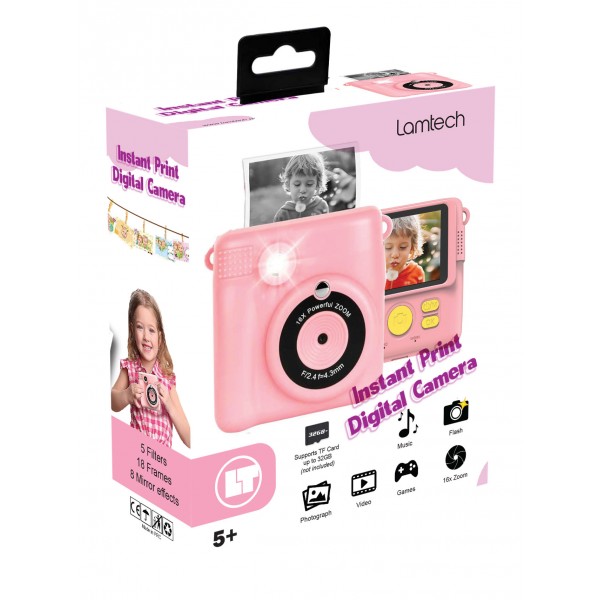 LAMTECH KID INSTANT CAMERA WITH FLASH PINK