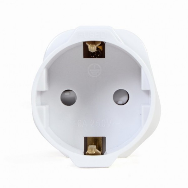 CABLEXPERT AC POWER ADAPTER EU SCHUKO SOCKET TO UK PLUG 13A