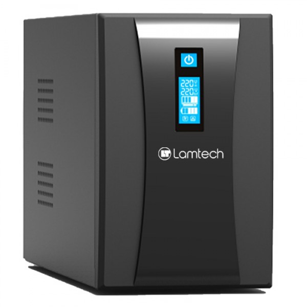 LAMTECH UPS WITH AVR AND LCD DISPLAY 3000VA, 4x12V/9AH, 3xSCHUKO, 3xIEC, USB & RJ45 PORT