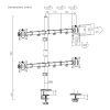 SBOX TABLE STAND FOR 4 MONTORS 17'-32' VESA 100x100 MAX