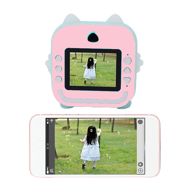 LAMTECH BLUETOOTH KID INSTANT CAMERA WHITE/PINK