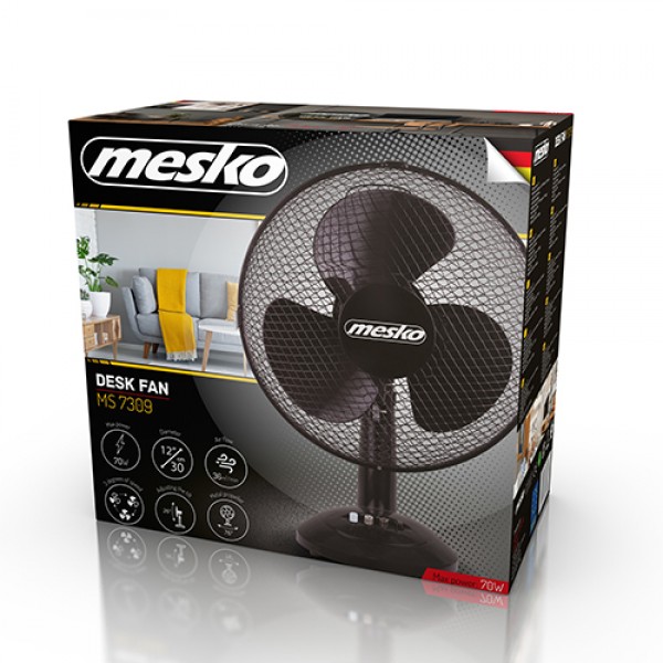 MESKO DESK FAN 30CM 35W~70W BLACK