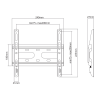 SBOX WALL MOUNT  23' - 43' / 58 cm - 109 cm VESA 200x200 MAX