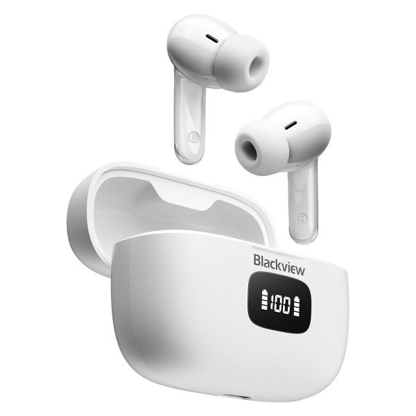 BLACKVIEW BT5.3 ANC+4MIC AIRBUDS 8 WITH CHARGING DOCK WHITE