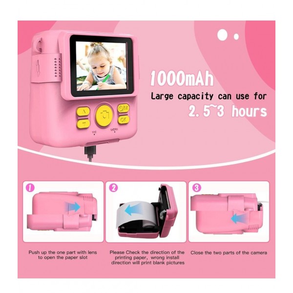 LAMTECH KID INSTANT CAMERA WITH FLASH PINK