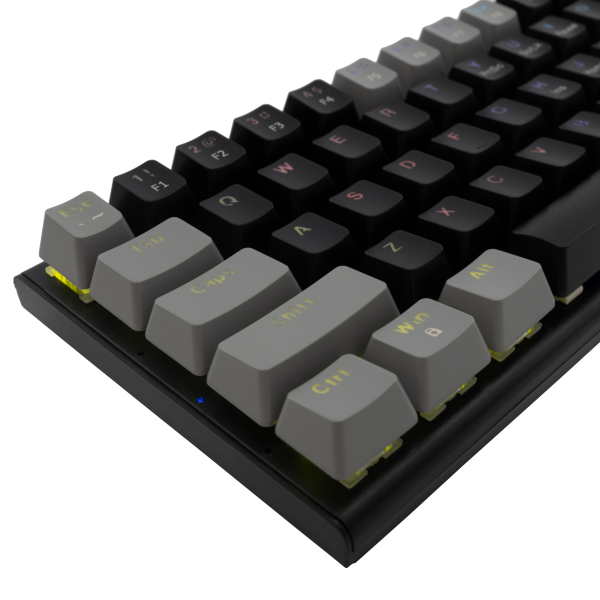 WHITE SHARK MECHANICAL KEYBOARD US BLUE SWITCH WAKIZASHI BLACK/GREY