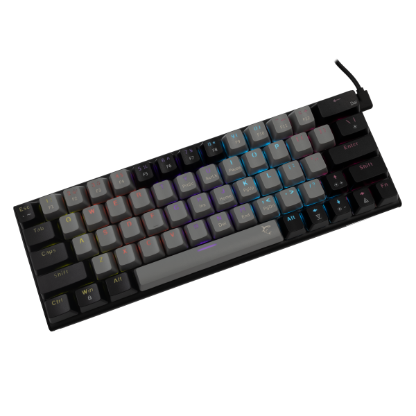 WHITE SHARK MECHANICAL KEYBOARD US BLUE SWITCH WAKIZASHI GREY/BLACK