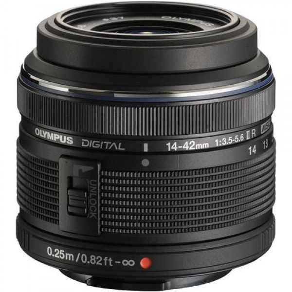 Olympus 14-42mm 1:3.5-5.6 II R BLACK M.ZUIKO DIGITAL (EZ-M1442-2R) Lense Micro FT