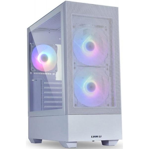 Lian Li Lancool 205 Mesh White PC Case - ATX Tower & 3 aRGB PWM fans - 1x120mm 2x140m Type C