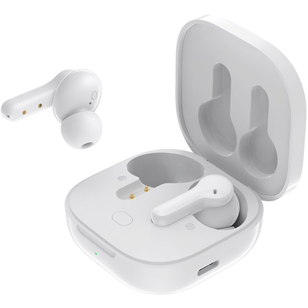 QCY T13 TWS WHITE Dual Driver 4-mic noise cancel. True Wireless Earbuds - Quick Charge 380mAh