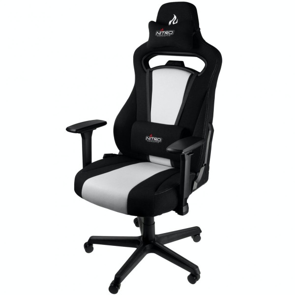 Nitro Concepts E250 Gaming Chair - Quality Fabric & Cold Foam - Black White