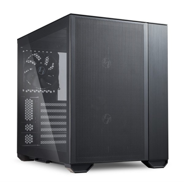 Lian Li O11 AIR MINI Black PC Case ATX / M-ATX with 3 standard Fans (front 120mmx2, rear 120mmx1) Me