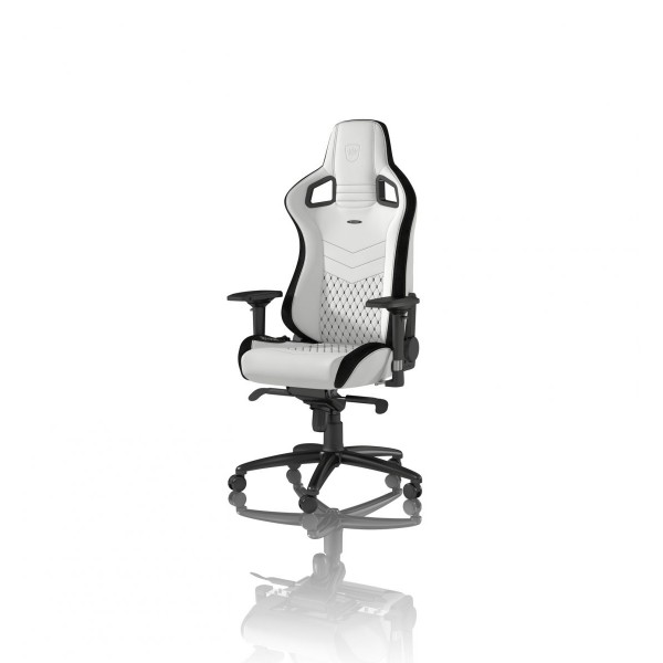 noblechairs EPIC Gaming Chair Breathable, 4D armrests, 60mm casters - black/white