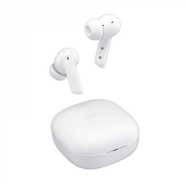 QCY HT05 Melobuds ANC TWS WHITE Dual Driver 6-mic noise cancel. True Wireless Earbuds - 10mm drivers